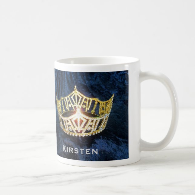 Pageant Gold Crown Custom Name Mug (Right)