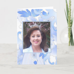 Pageant Greeting Card-Peonies Custom Announcement