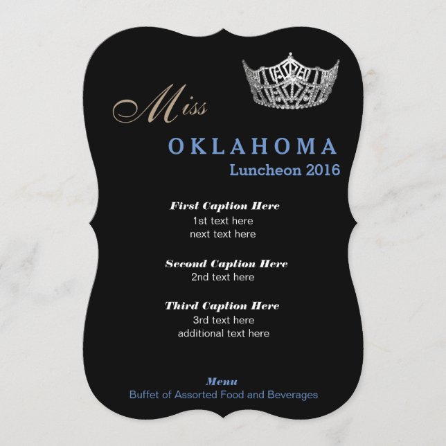 Pageant Luncheon Program Card (Front)