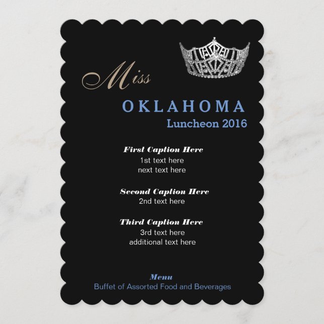Pageant Luncheon Program Card (Front)