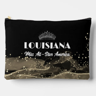 Pageant Makeup Case Black & Gold Luxe Pageants Accessory Pouch