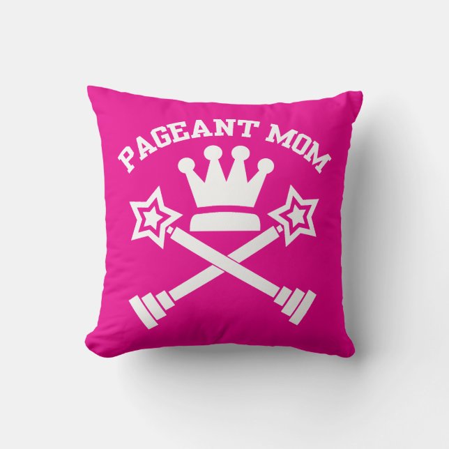 Pageant Mom - Crown and Trophies Cushion (Front)