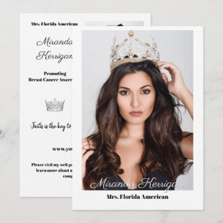 Pageant Photo Autograph Card Border Template