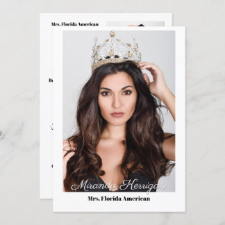 Pageant Photo Autograph Card Border Template
