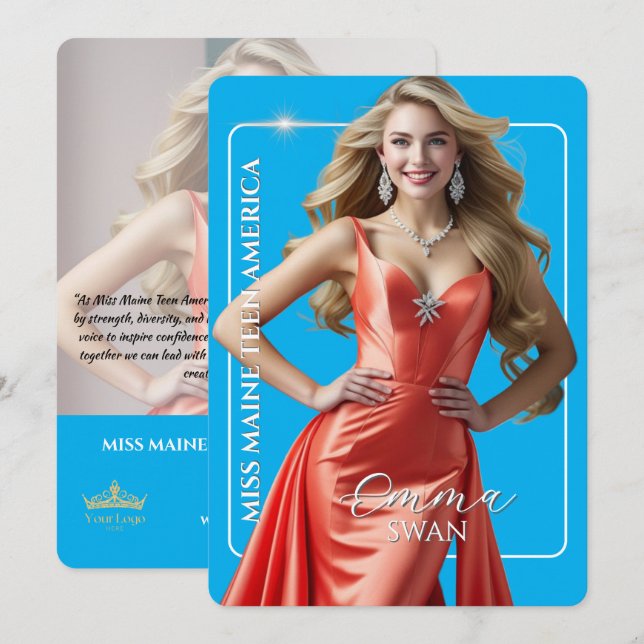 Pageant Platform Logo Custom Autograph Card (Front/Back)