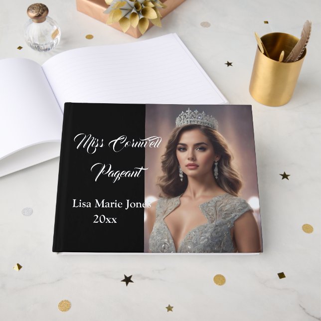 Pageant Queen Real Foil Guest Book (Front Open)