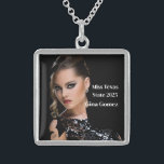 Pageant Queen Sterling Silver Necklace<br><div class="desc">This charming,  sterling silver necklace is shown with a sample photo and title text.
Customise this item and change the sample photo and sample text to yours.
Customise with this template.


Licensed Image</div>