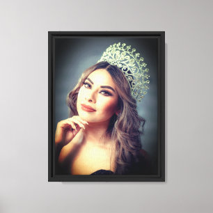 Pageant/Quinceanera Custom Portrait 9x12 Canvas Print