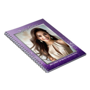 Pageant Rehearsal Notebook Purple Glitter Photo