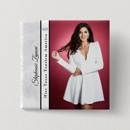 Pageant Sash Button Pin | Marble Ice
