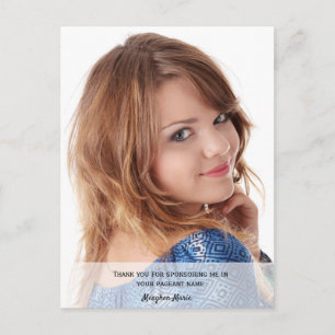 Pageant Sponsor Thank You Photo Postcard