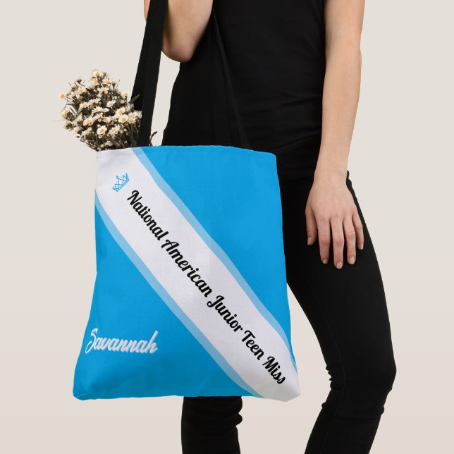 Pageant Tote Bag Custom Sash Crown Pageants (Close Up)