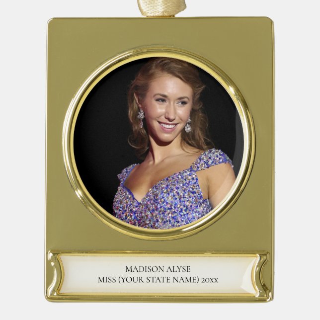 Pageant Winner  Photo Ornament (Front)