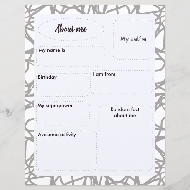 Pages for Diary, Fanbook, Bullet Journal, Scrapboo (Front)