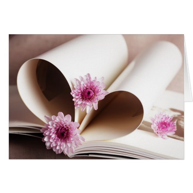 Pages of a Book Made into a Heart Shape (Front Horizontal)