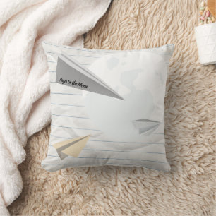 Pages to the Moon Throw Pillow
