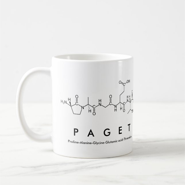 Paget peptide name mug (Left)