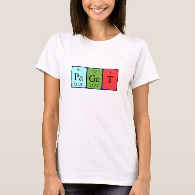Paget periodic table name shirt (Front)