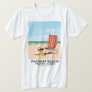 Pagham Beach Sussex vintage travel poster T-Shirt