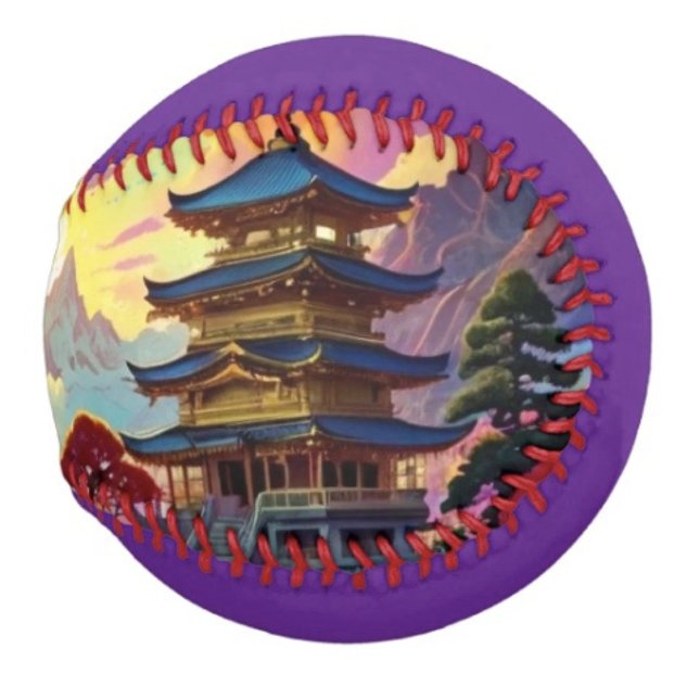 Pagoda and Coloured Landscape  Baseball (Creator Uploaded)