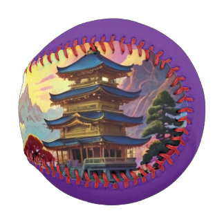 Pagoda and Coloured Landscape  Baseball