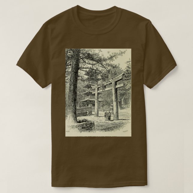 Pagoda and Entrance to Large Temple Nikko frontisp T-Shirt (Design Front)