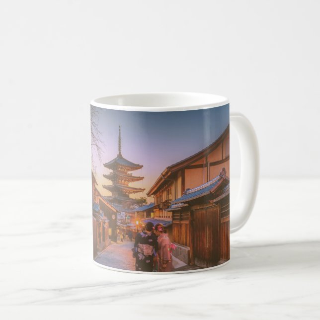 Pagoda at Dusk in Kyoto Japan Coffee Mug (Front Right)