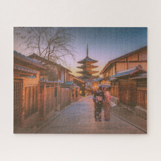 Pagoda at Dusk in Kyoto Japan Jigsaw Puzzle