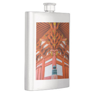 Pagoda bottom up perspective, Miyajima Hip Flask
