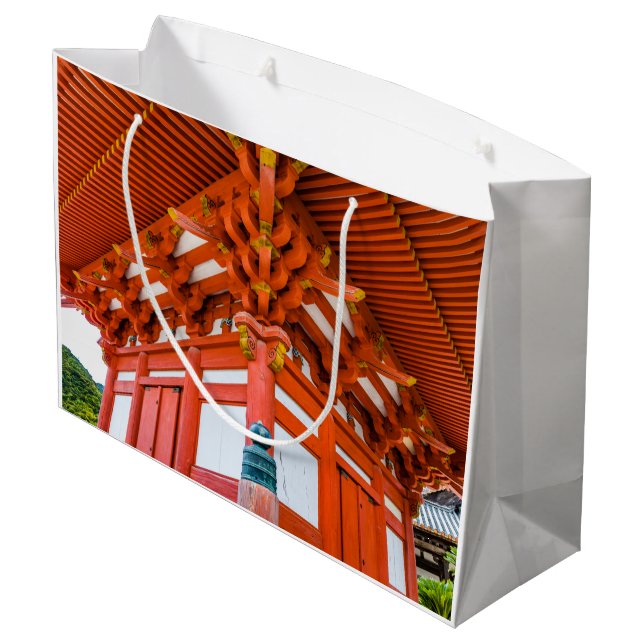 Pagoda bottom up perspective, Miyajima Large Gift Bag (Back Angled)