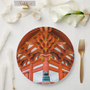Pagoda bottom up perspective, Miyajima Paper Plate