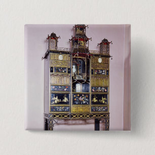 Pagoda cabinet in style of Thomas Chippendale 15 Cm Square Badge