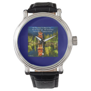 Pagoda & Chinese Proverb Unisex Watch