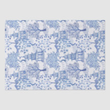 pagoda forest in blue
