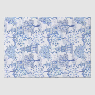 pagoda forest in blue tissue paper