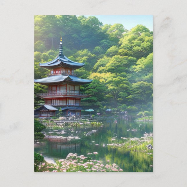 Pagoda in the Green Garden Postcard (Front)