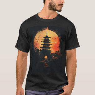 Pagoda Logo Symbol3 Digital Art T-Shirt