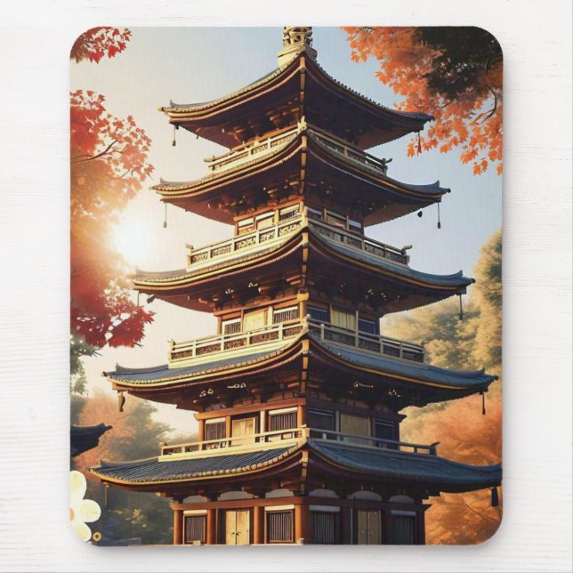 "Pagoda of Peace" Mouse Mat (Front)