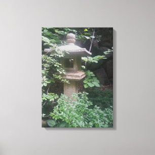 Pagoda Stone Statue Canvas Japanese Gardens