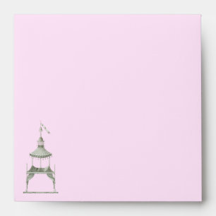 Pagoda Watercolor pastel Envelope