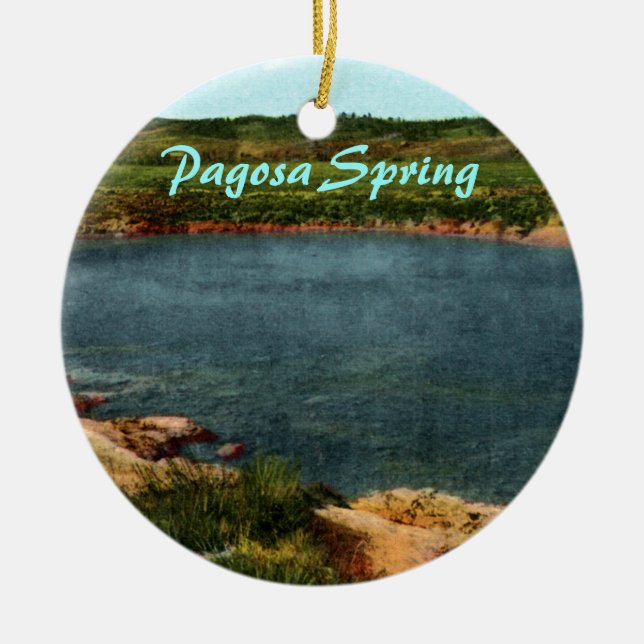 Pagosa Spring Ceramic Tree Decoration (Front)