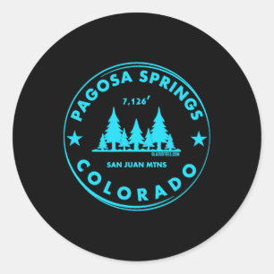 Pagosa Springs Colorado Mountain Town - Bluebird D Classic Round Sticker