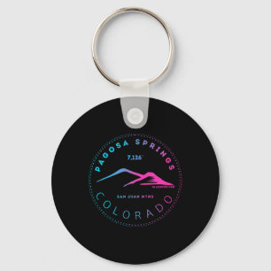 Pagosa Springs Colorado Mountain Town - Elevated R Key Ring