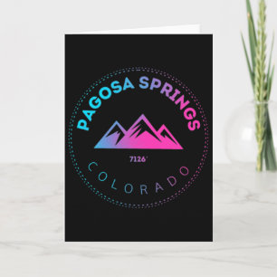 Pagosa Springs Colorado Mountain Town - Retro Co S Card