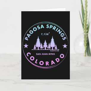 Pagosa Springs Colorado Mountain Town - Retro Mtn  Card