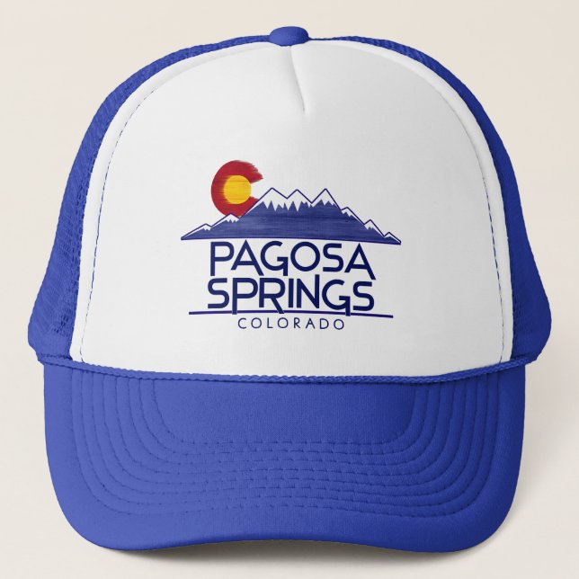 Pagosa Springs Colorado wood mountains hat (Front)