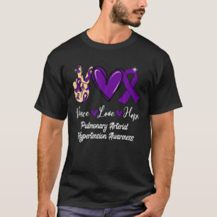 PAH Pulmonary Arterial Hypertension Love Hope Purp T-Shirt