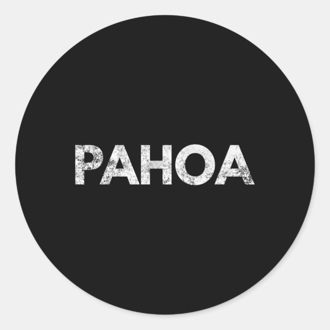 Pahoa Hawaii Big Island Classic Round Sticker (Front)