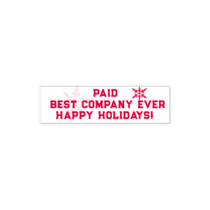 PAID Big Snowflake Self-inking Stamp