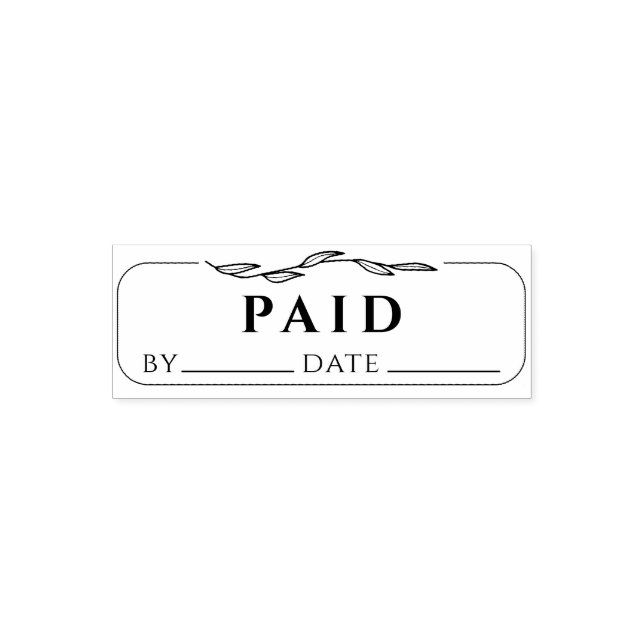 PAID Business Bookkeeping with Signature and Date Self-inking Stamp (Design)